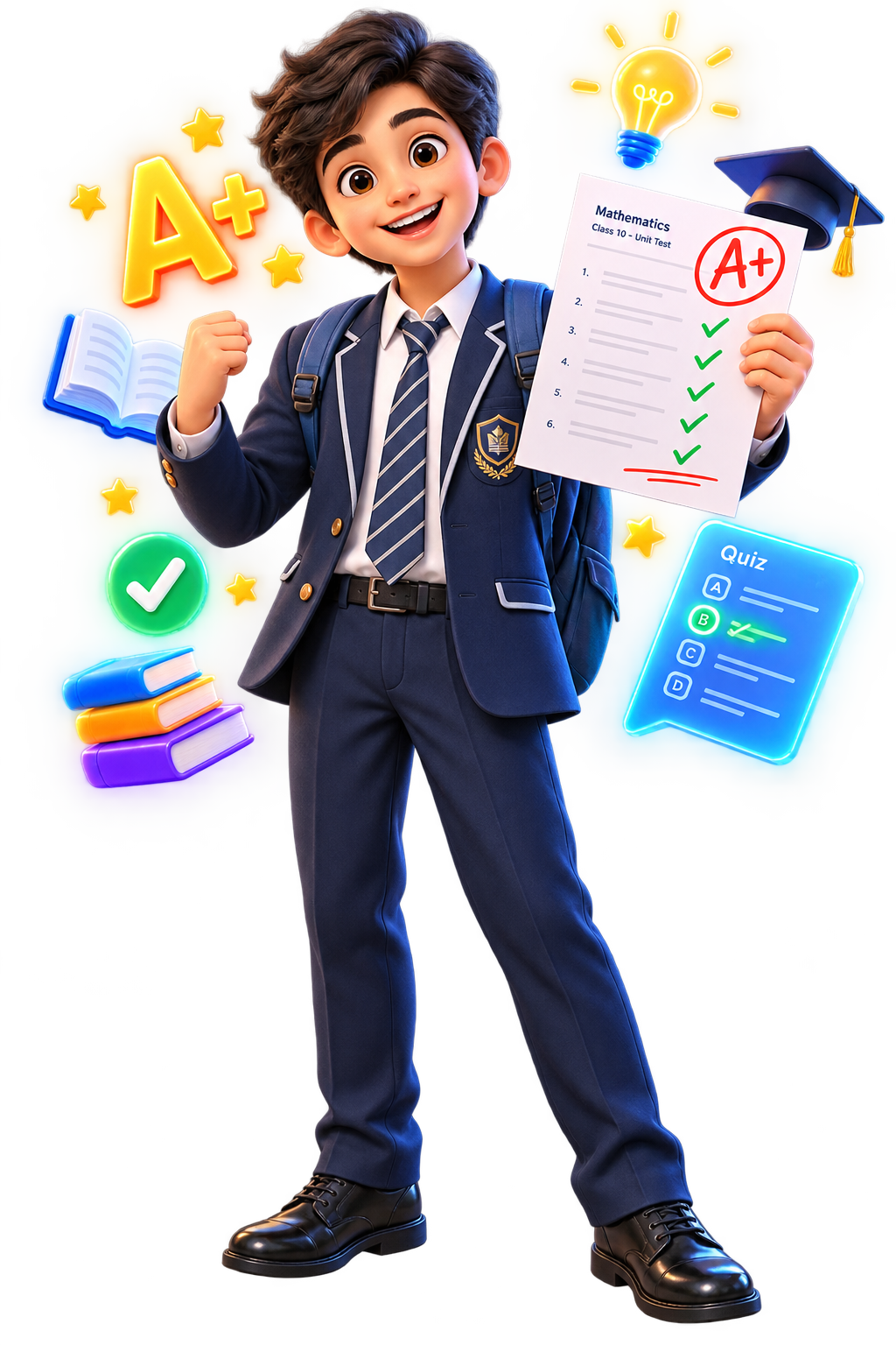 A+ Student Celebrating AI Generated Exam