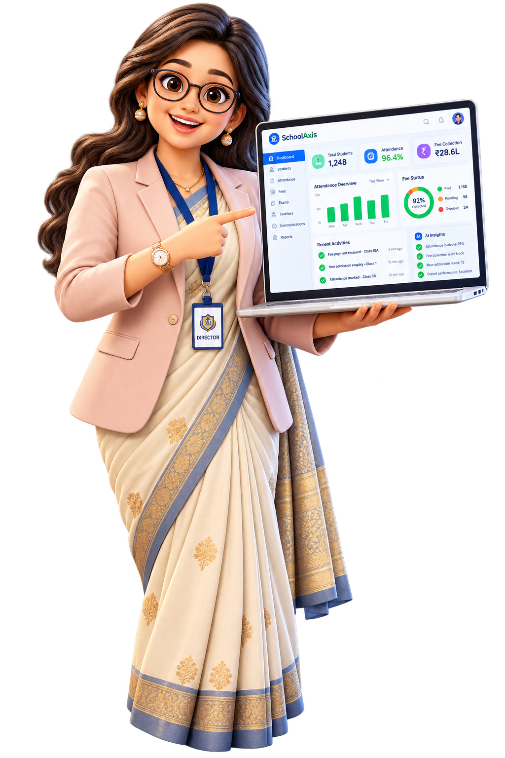 School Director Supervising AI Dashboard