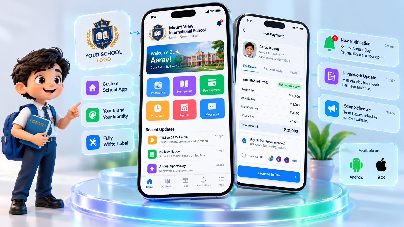 White-Label School Mobile App