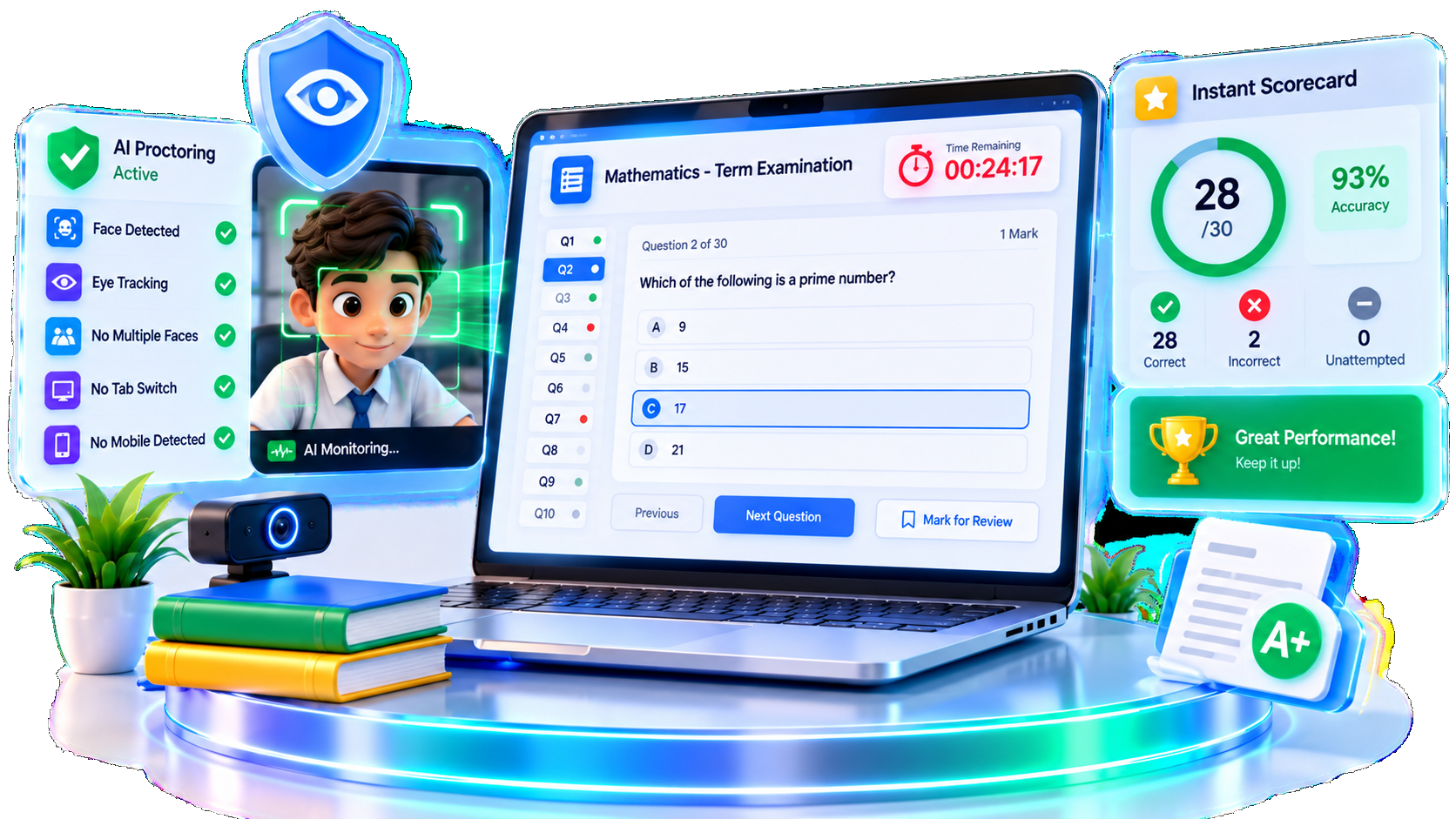 AI Exam and Report Card Dashboard