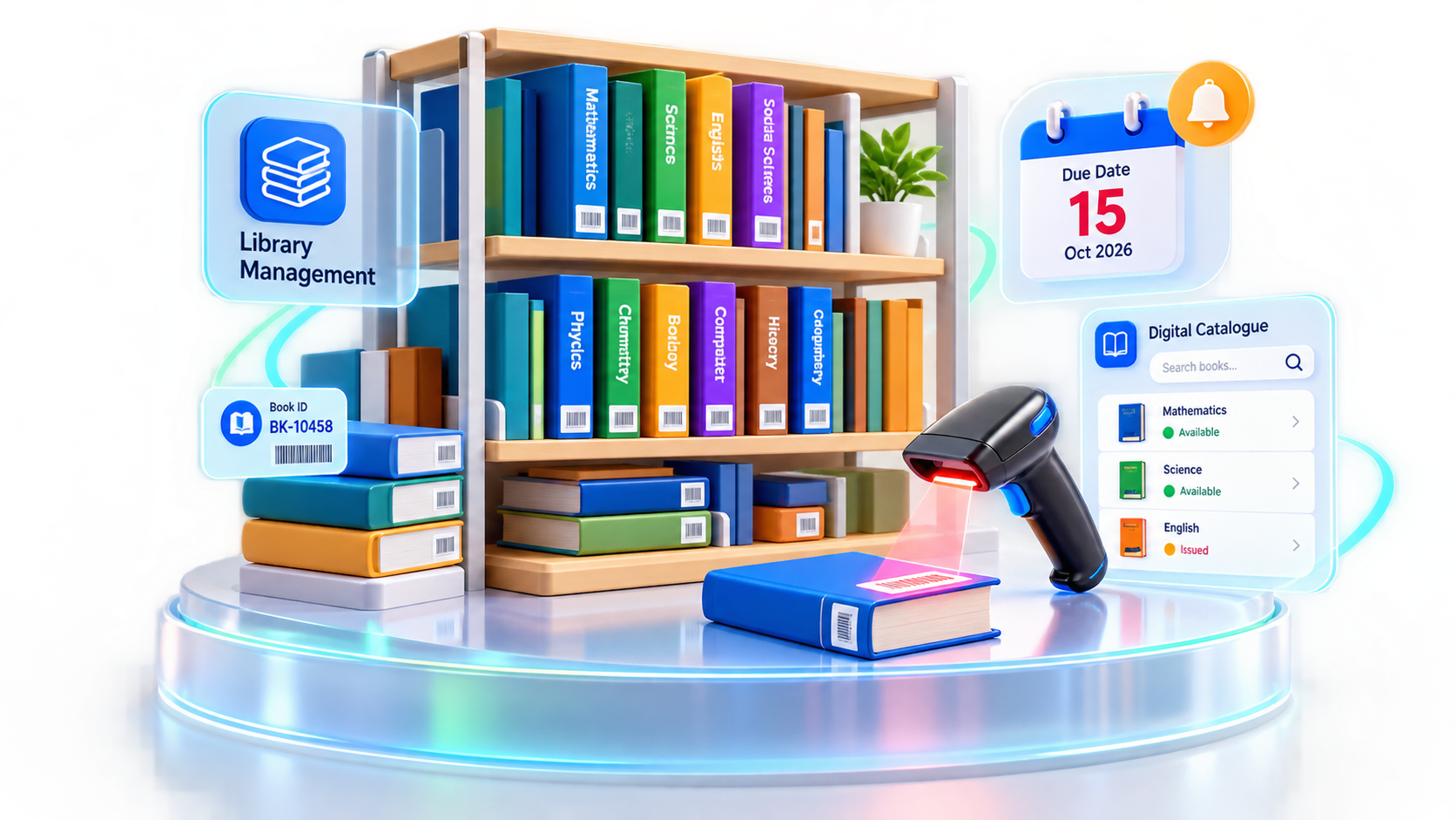 Modern School Library Diorama